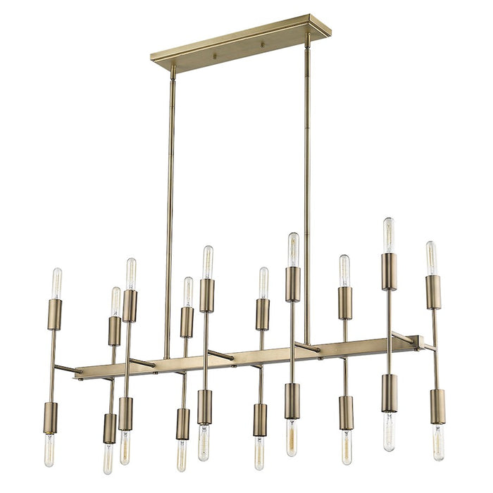 Acclaim Perret 20 Light Island Pendant, Aged Brass