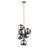 Acclaim Lunette 6 Light Pendant, Brass/Smoke Glass Globes
