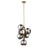 Acclaim Lunette 6 Light Pendant, Brass/Smoke Glass Globes
