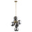 Acclaim Lunette 6 Light Pendant, Brass/Smoke Glass Globes