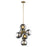 Acclaim Lunette 6 Light Pendant, Brass/Smoke Glass Globes