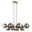 Acclaim Lunette 10 Light Island, Brass/Smoke Glass Globes