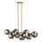 Acclaim Lunette 10 Light Island, Brass/Smoke Glass Globes