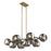 Acclaim Lunette 10 Light Island, Brass/Smoke Glass Globes