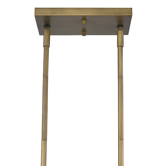 Acclaim Lunette 10 Light Island, Brass/Smoke Glass Globes