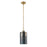 Acclaim Monet Pendant, Brass/Blue/Gold Cylindrical Glass