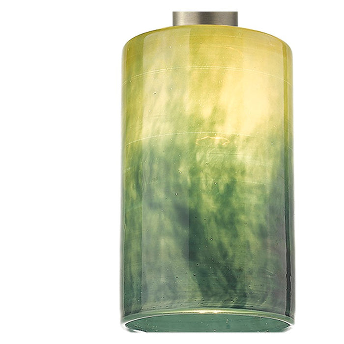 Acclaim Monet Pendant, Brass/Blue/Gold Cylindrical Glass