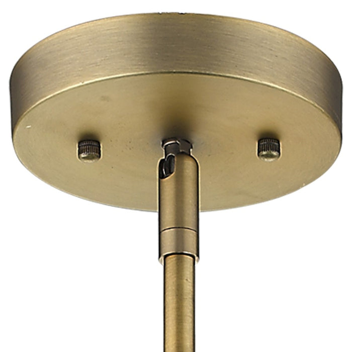 Acclaim Monet Pendant, Brass/Blue/Gold Cylindrical Glass