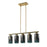 Acclaim Monet 5 Light Pendant, Brass/Blue/Gold Cylindrical