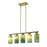 Acclaim Monet 5 Light Pendant, Brass/Blue/Gold Cylindrical