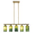 Acclaim Monet 5 Light Pendant, Brass/Blue/Gold Cylindrical