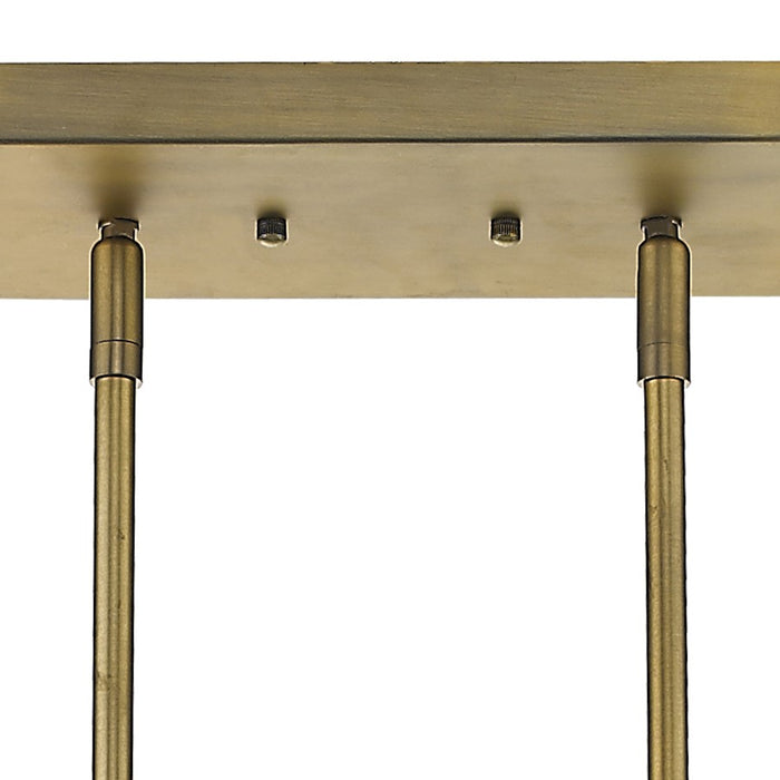 Acclaim Monet 5 Light Pendant, Brass/Blue/Gold Cylindrical