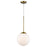 Acclaim Solea 1 Light Pendant, Brass/Opal Glass Globe