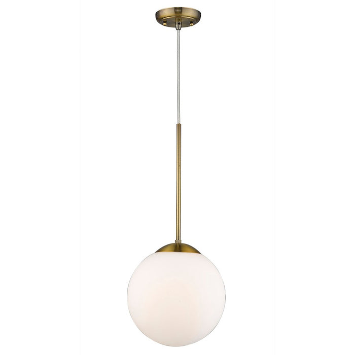 Acclaim Solea 1 Light Pendant, Brass/Opal Glass Globe