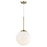 Acclaim Solea 2 Light Pendant, Brass/Opal Glass Globe