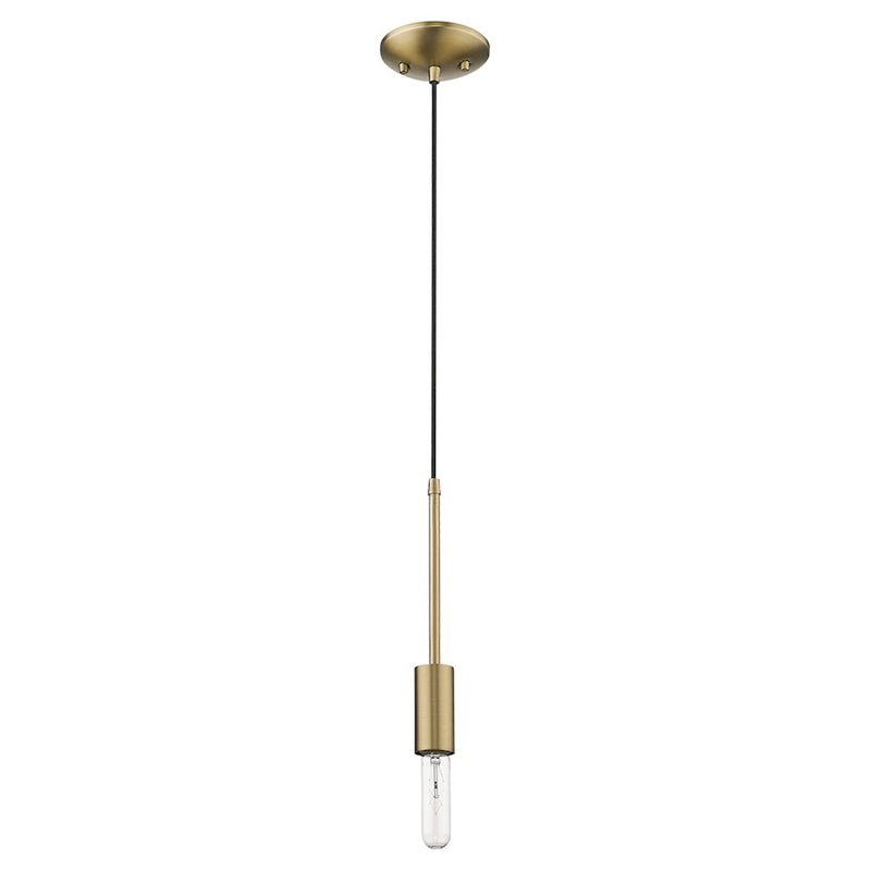 Acclaim Perret 1 Light Mini Pendant, Aged Brass