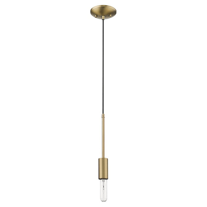 Acclaim Perret 1 Light Mini Pendant, Aged Brass