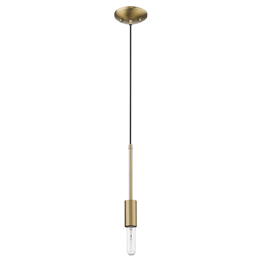 Acclaim Perret 1 Light Mini Pendant, Aged Brass