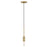 Acclaim Perret 1 Light Mini Pendant, Aged Brass