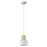 Acclaim Ingo 1 Light Pendant, White/White Metal Drum