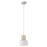 Acclaim Ingo 1 Light Pendant, White/White Metal Drum