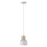 Acclaim Ingo 1 Light Pendant, White/White Metal Drum
