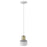 Acclaim Ingo 1 Light Pendant, White/White Metal Drum
