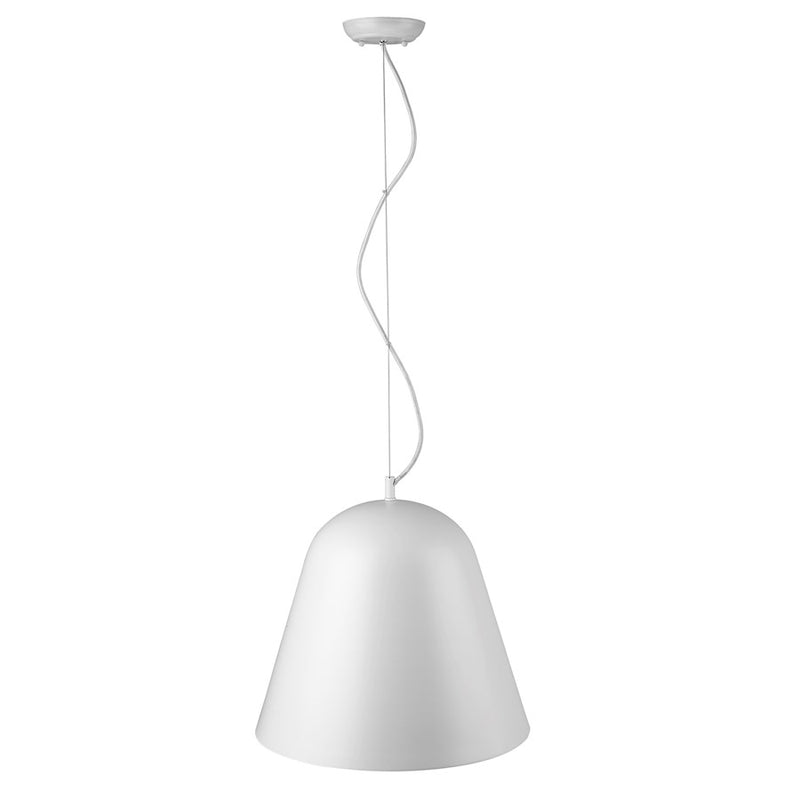 Acclaim Knell Pendant, White/White Metal Cone Shape/Gold Leaf