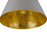 Acclaim Knell Pendant, White/White Metal Cone Shape/Gold Leaf
