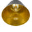 Acclaim Knell Pendant, White/White Metal Cone Shape/Gold Leaf