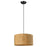 Acclaim Lisbon 1 Light Pendant, Matte Black/Cork Drum