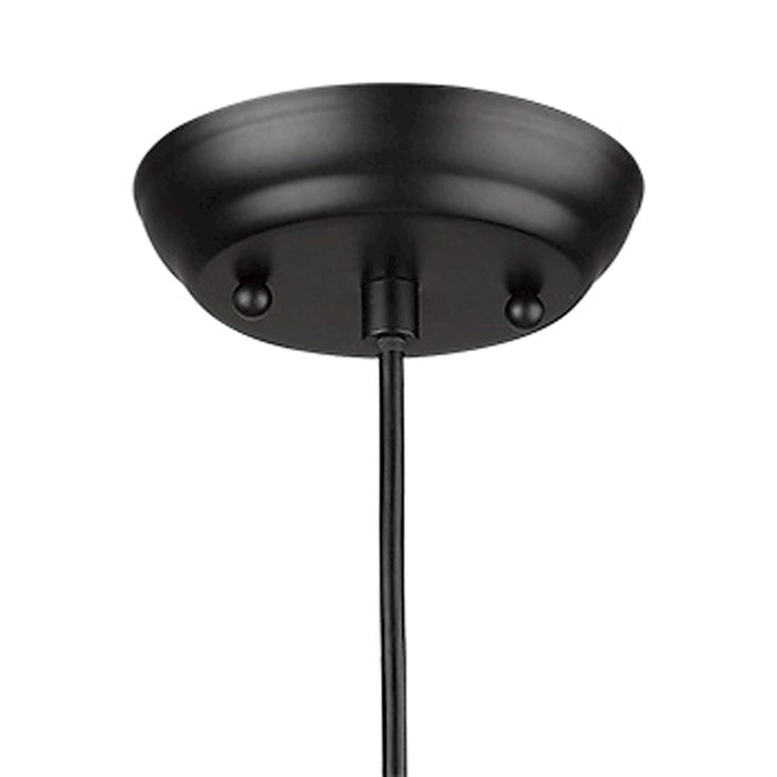 Acclaim Lisbon 1 Light Pendant, Matte Black/Cork Drum