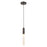 Acclaim Cavaletto 1 Light Pendant, Bronze/Frosted Glass