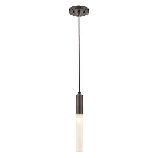 Acclaim Cavaletto 1 Light Pendant, Bronze/Frosted Glass