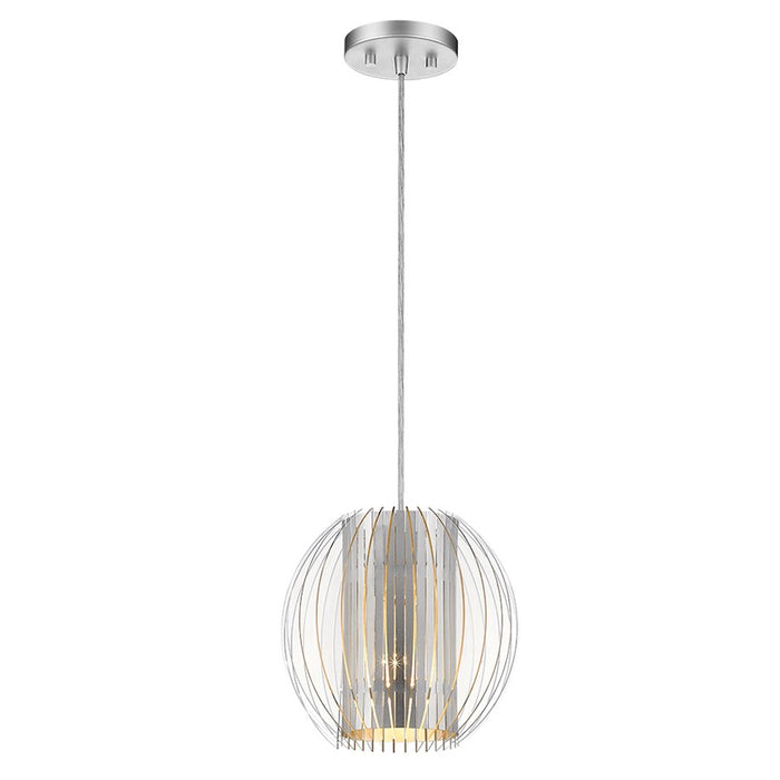 Acclaim Phoenix Pendant, Silver/Clear Acrylic And Steel