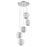 Acclaim Phoenix 5 Light Pendant, Silver/Clear Acrylic/Steel