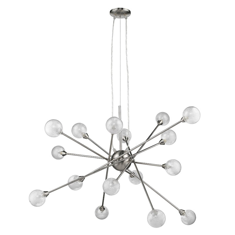 Acclaim Galaxia 16 Light Chandelier, Nickel/Spun Filament