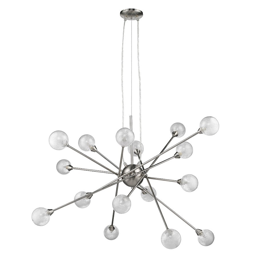 Acclaim Galaxia 16 Light Chandelier, Nickel/Spun Filament