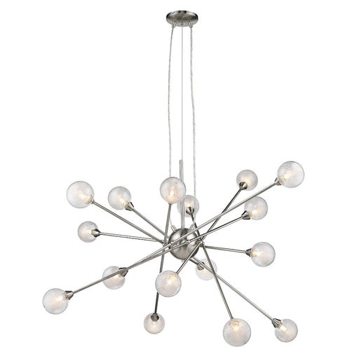 Acclaim Galaxia 16 Light Chandelier, Nickel/Spun Filament