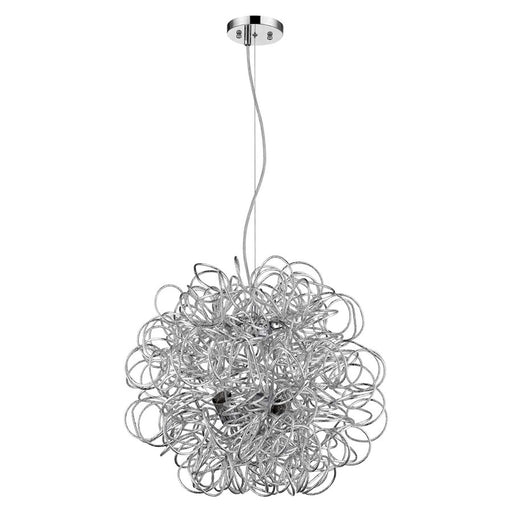 Acclaim Mingle Pendant, Chrome/Chrome Aluminum Wire