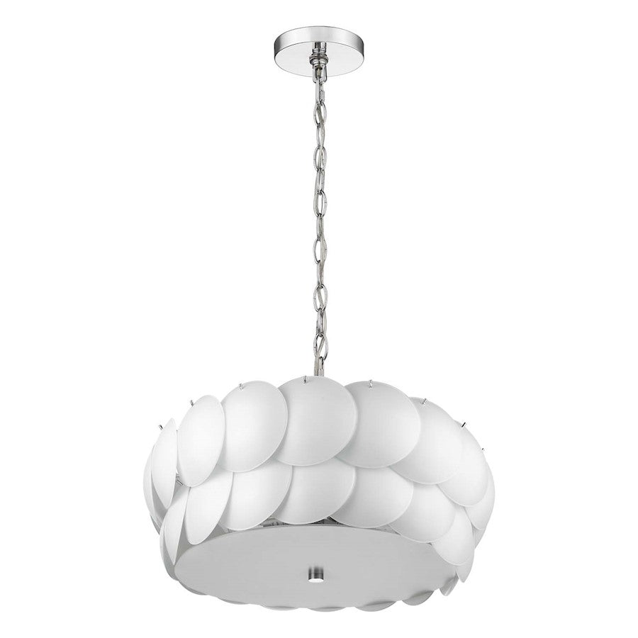 Acclaim Selene 6 Light Pendant, Chrome/Frosted Glass Discs