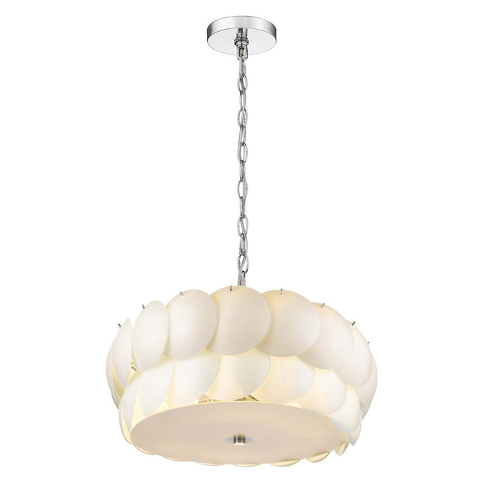 Acclaim Selene 6 Light Pendant, Chrome/Frosted Glass Discs