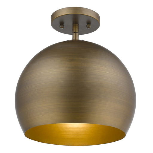 Acclaim Latitude 1 Light Pendant, Hand Painted Gold/Gold