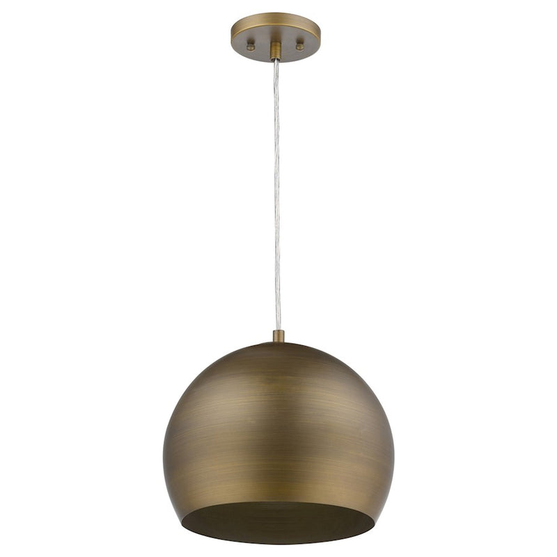 Acclaim Latitude 1 Light Pendant, Hand Painted Gold/Gold