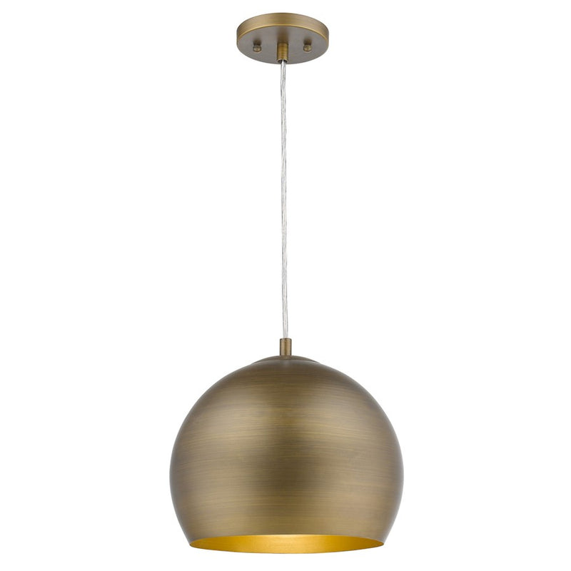 Acclaim Latitude 1 Light Pendant, Hand Painted Gold/Gold