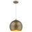 Acclaim Latitude 1 Light Pendant, Hand Painted Gold/Gold