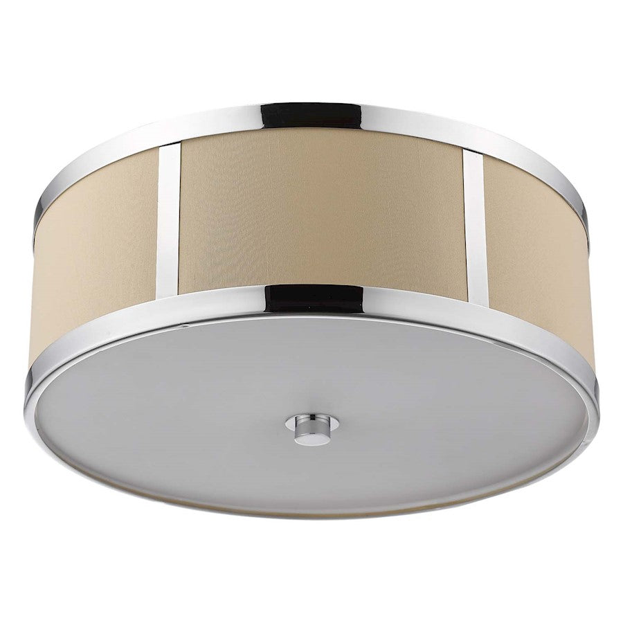 Acclaim Butler 2 Light Flushmount, Chrome/Cream/Opal Acrylic