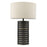Acclaim Wave II 1 Light Table Lamp, Aged Brass/Latte Linen