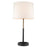 Acclaim Rotunda 1 Light Table Lamp, Black/Gold/Homespun Linen