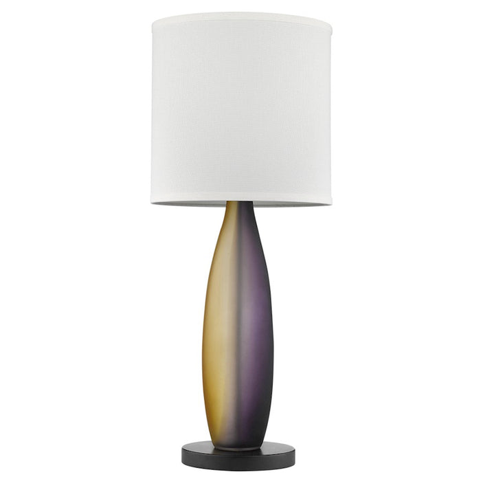 Acclaim Elixer Table Lamp, Ebony Lacquer/Lattice Cream Oval